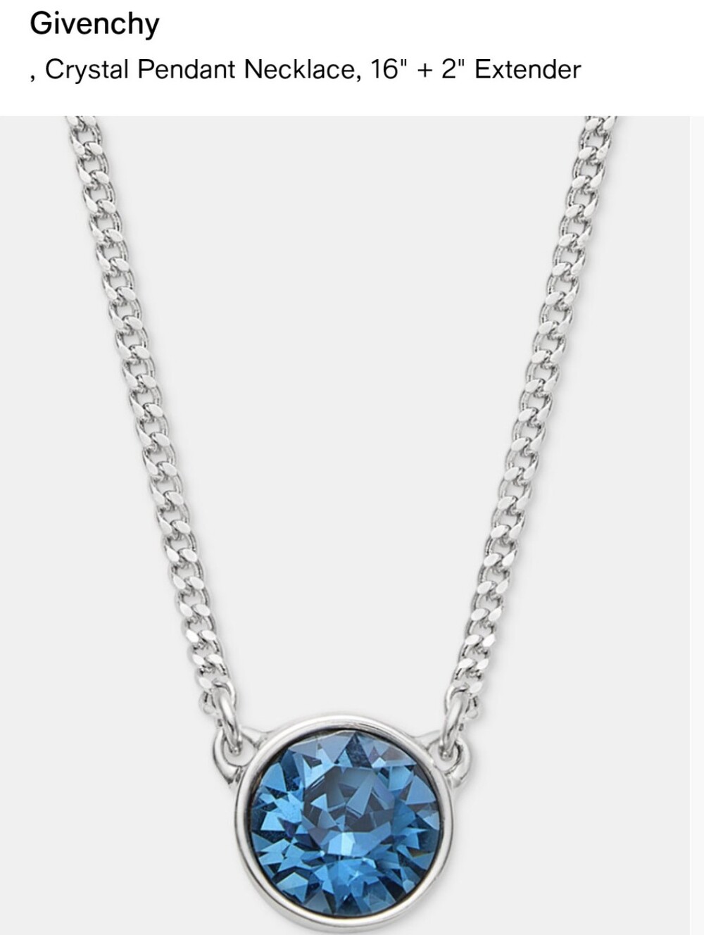 Givenchy Crystal Pendant Necklace